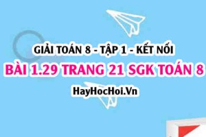Giải bài 1.29 trang 21 Toán 8 Tập 1 SGK Kết nối tri thức